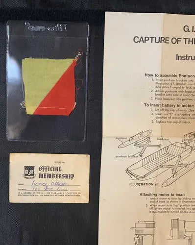 GI Joe 1970 Deep Sea Diver Pygmy Instructions Map Flag Membership Card LOT 5 pcs