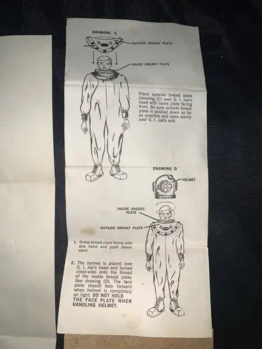 GI Joe 1970 Deep Sea Diver Pygmy Instructions Map Flag Membership Card LOT 5 pcs