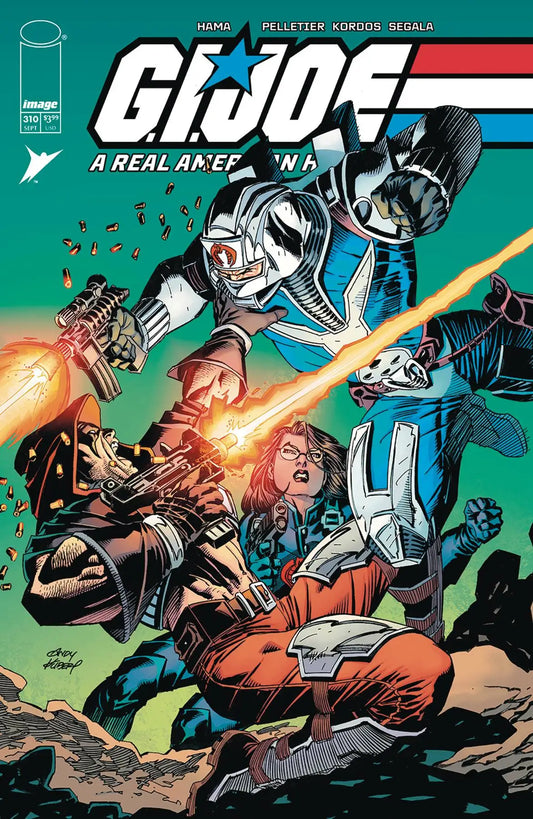 Comic book cover of G.I. Joe: A Real American Hero with action scene for trading cards