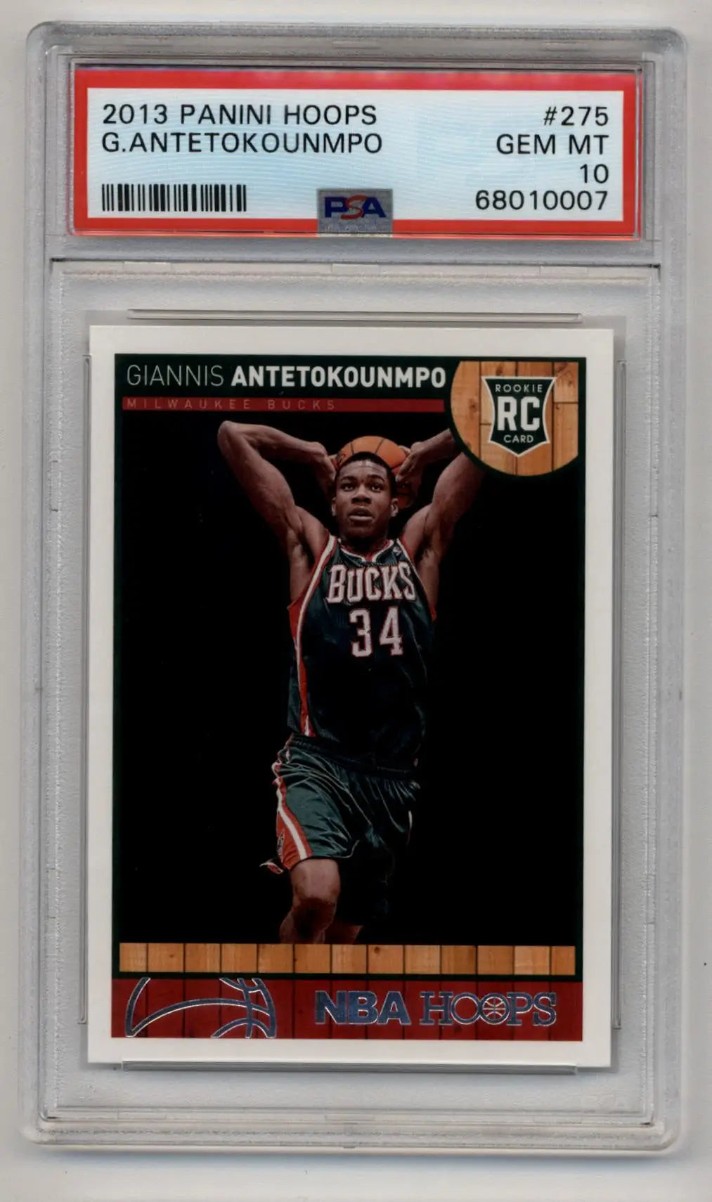 Giannis Antetokounmpo 2013 Panini Hoops rookie basketball card Gem Mint PSA 10