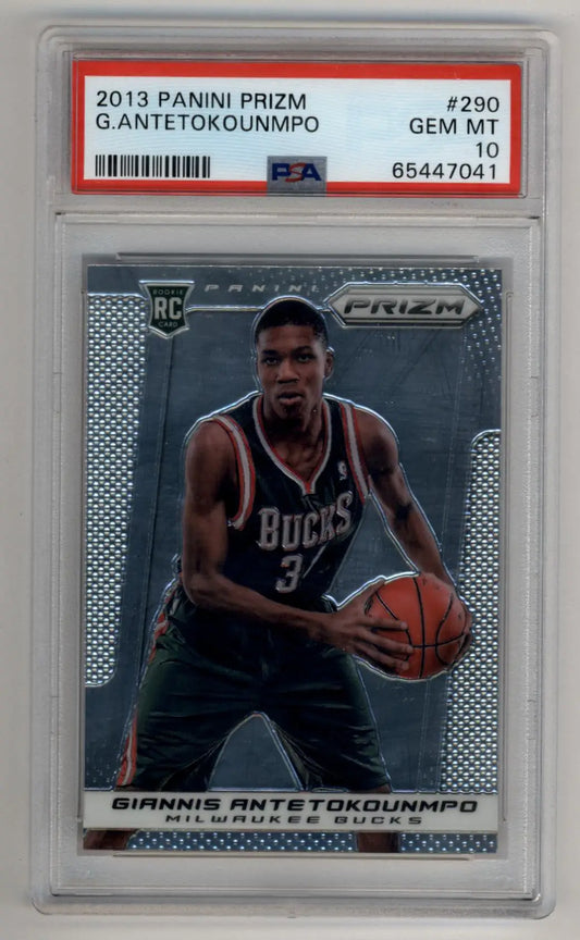 Giannis Antetokounmpo 2013-14 Panini Prizm #290 Rookie PSA 10 Gem Mint 7041 - Singles