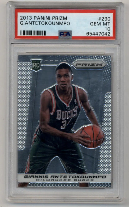 Giannis Antetokounmpo 2013-14 Panini Prizm #290 Rookie PSA 10 Gem Mint - Singles