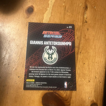 Giannis Antetokounmpo 2023-24 Donruss Retro Series Insert #23 basketball card