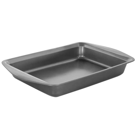 Gibson Baker’s Friend 16.75 Inch Nonstick Steel Roasting Pan in Gray - Roasting Pan