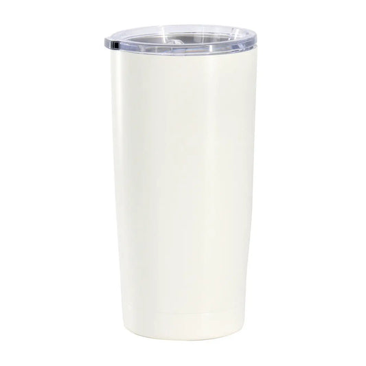 Gibson Home Marina 18oz Stainless Steel Thermal Tumbler with Acrylic Lid in Cream - Thermal Tumbler