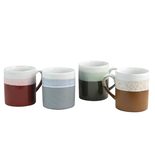 Gibson Home Terra Firma 23 oz. Mug Set in Assorted Colors Set of 4 - Mug Set