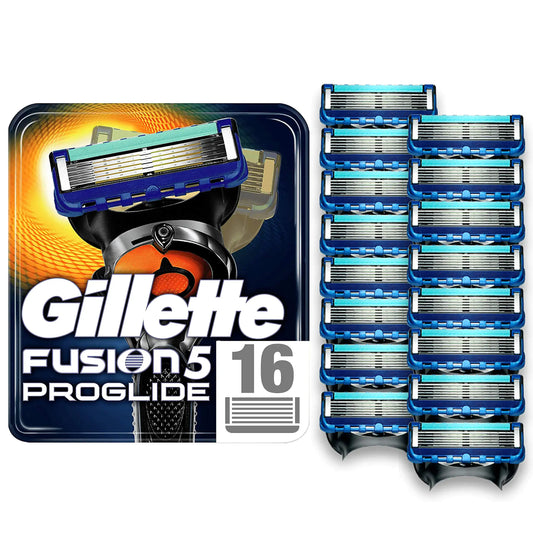Gillette Fusion5 ProGlide razor blade refills for men with precision trimmer pack of 16