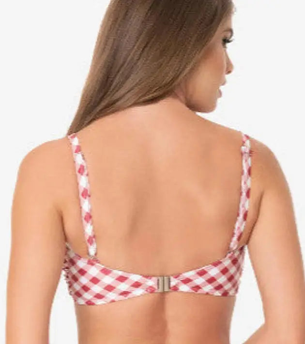 Gingham Bow Rialto SWIM-TOP Last One! ONLY Size LARGE Remaining - Swimwear