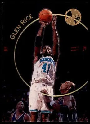 Glen Rice basketball card from 1996-97 Stadium Club Members Only series featuring Charlotte Hornets