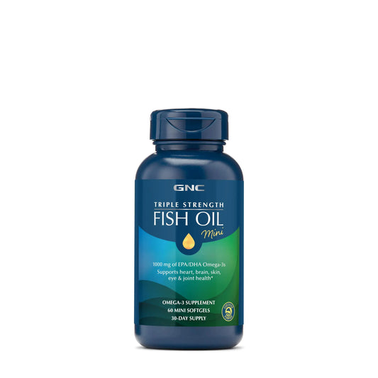 GNC Triple Strength Fish Oil Minis for Heart Brain Joint Eye Support with EPA DHA