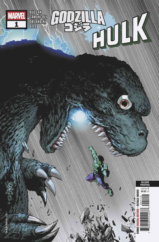 Godzilla vs Hulk comic book round two Camuncoli 2nd Print Variant display