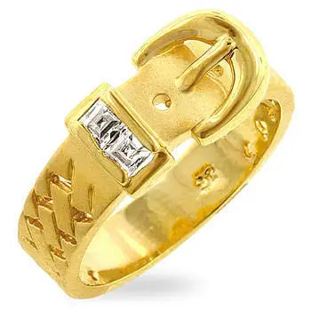 Golden Buckle Ring - Rings