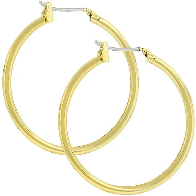 Golden Hoop Earrings - Earrings