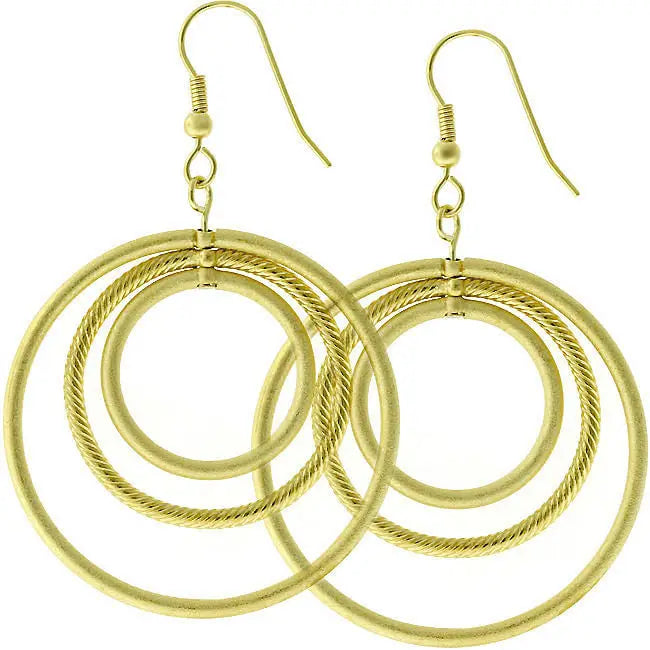 Golden Illusion Hoop Earrings - Earrings