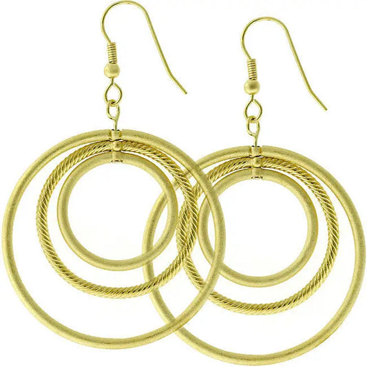 Golden Illusion Hoop Earrings - Earrings