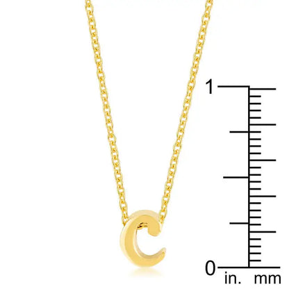 Golden Initial C Pendant - Pendants