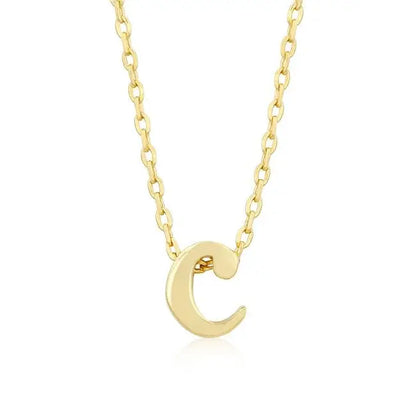 Golden Initial C Pendant - Pendants