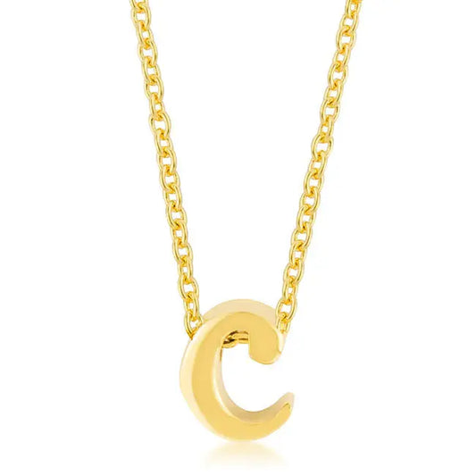 Golden Initial C Pendant - Pendants