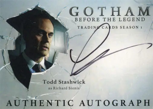 Autographed trading card featuring Todd Stashwick as Richard Sionis from Gotham Season 1