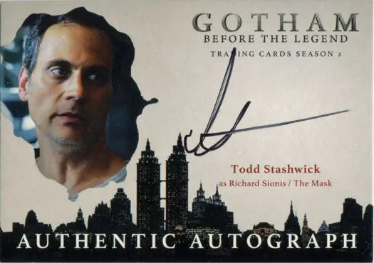 Autographed trading card of Todd Stashwick as Richard Sionis from Gotham Season 2