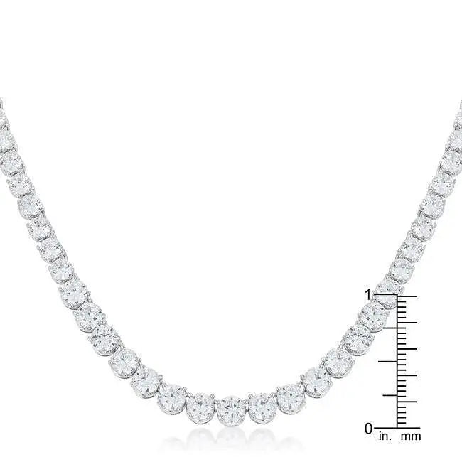 Graduated Cubic Zirconia Necklace.. - Necklace