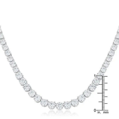 Graduated Cubic Zirconia Necklace.. - Necklace
