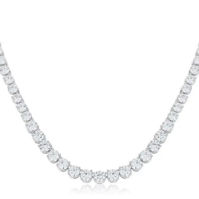 Graduated Cubic Zirconia Necklace.. - Necklace