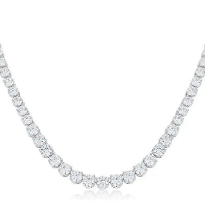 Graduated Cubic Zirconia Necklace.. - Necklace