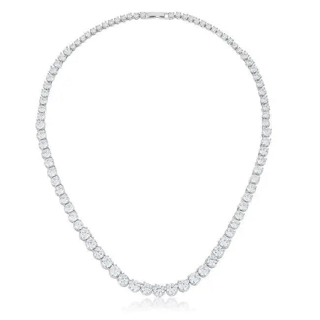 Graduated Cubic Zirconia Necklace.. - Necklace