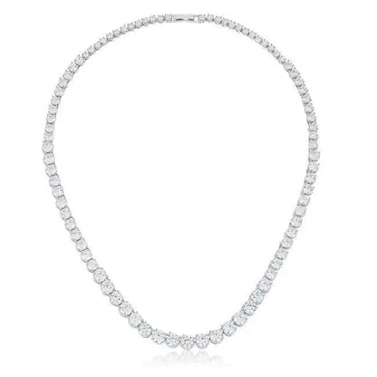 Graduated Cubic Zirconia Necklace.. - Necklace