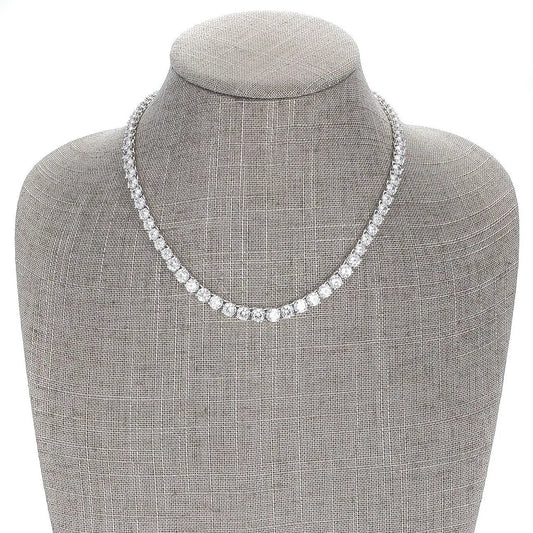 Graduated Cubic Zirconia Necklace.. - Necklace