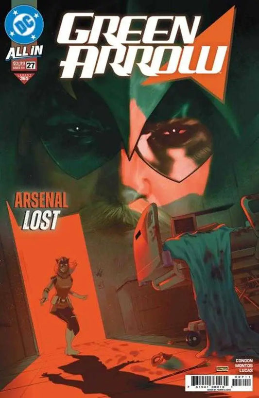 Green Arrow comic book cover featuring a masked figure and the title Arsenal Lost