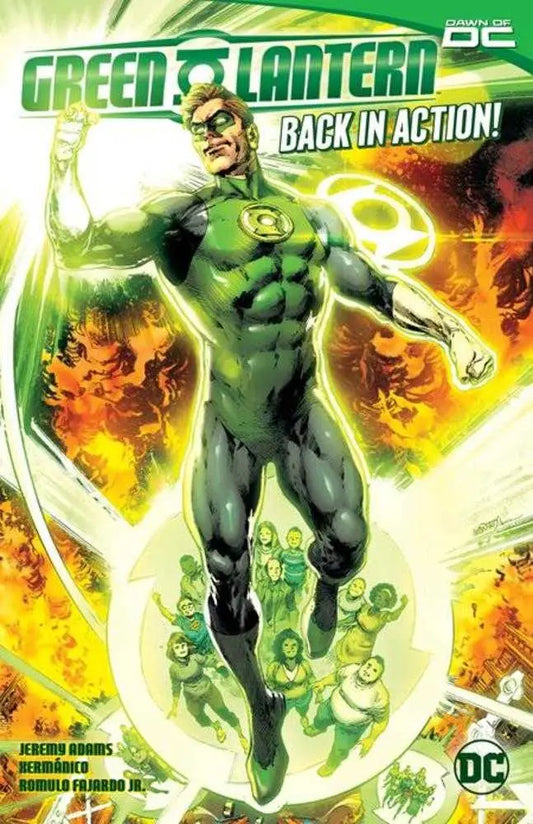 Green Lantern comic book cover featuring the hero in classic costume with glowing effects