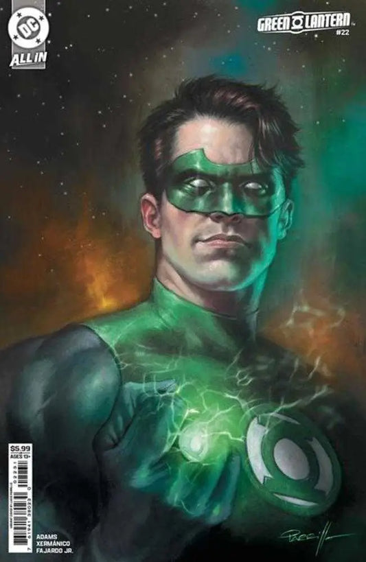 Green Lantern comic book cover B Lucio Parrillo Card stock variant artwork