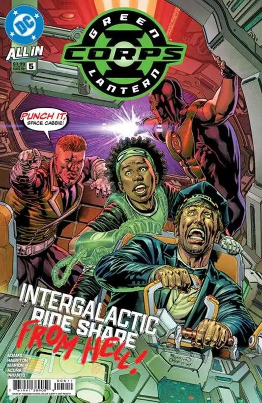 Green Lantern Corps comic book cover featuring Space Cabbie by Fernando Pasarin & Oclair Albert