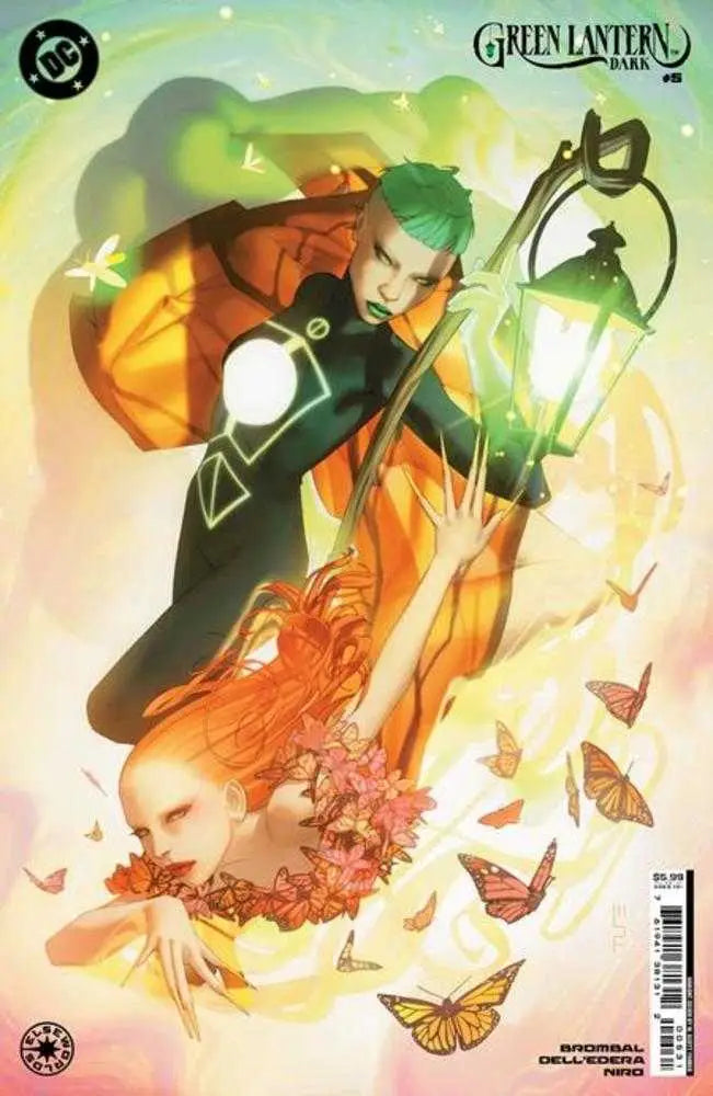 Comic book cover for Green Lantern Dark #5 Lantern Dark variant featuring vibrant artwork