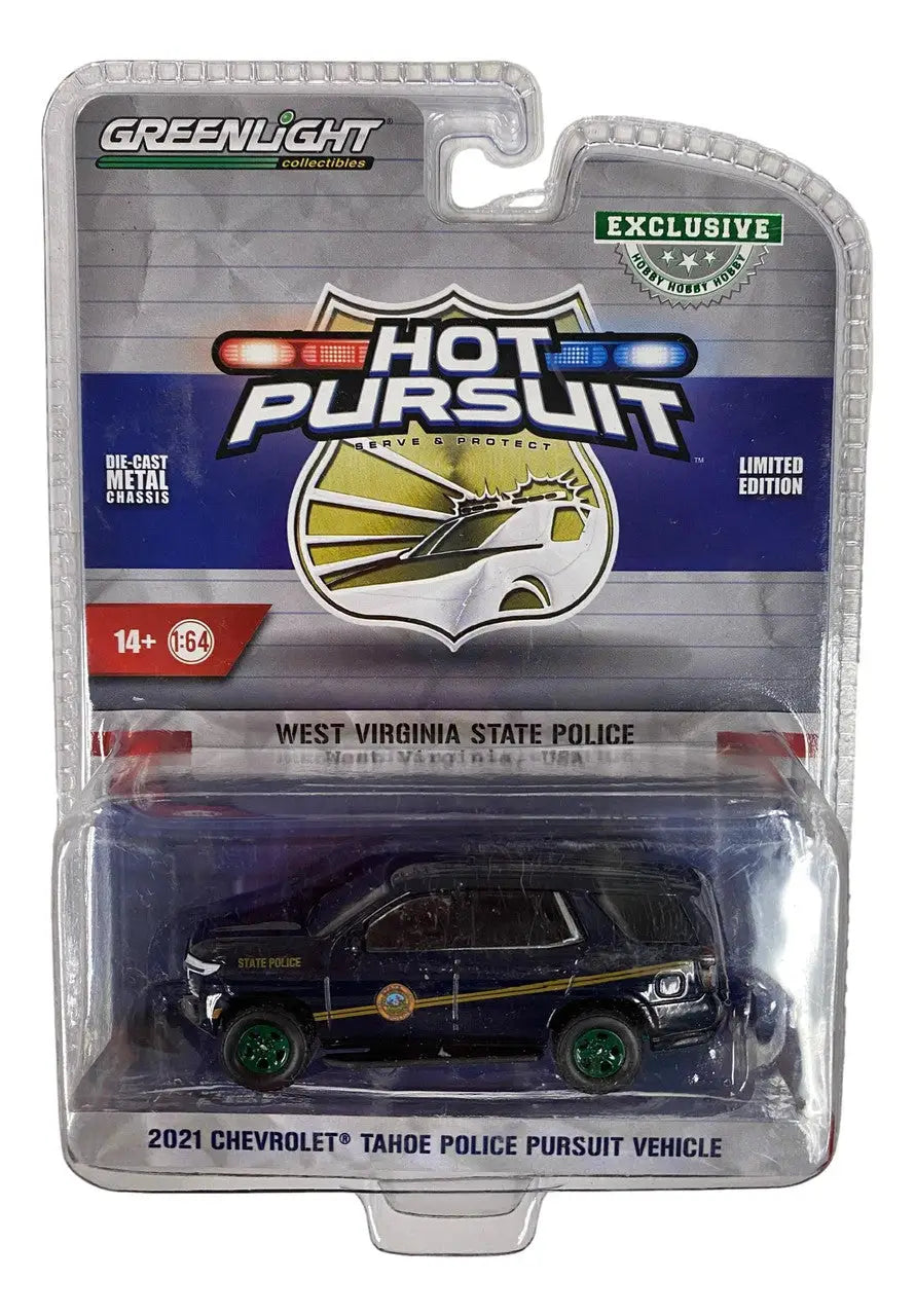 Packaged die-cast model of a Chevrolet Tahoe Police vehicle for West Virginia State Police