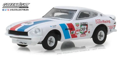 White Datsun 24OZ Rally model with red and blue stripes from Tokyo Torque series