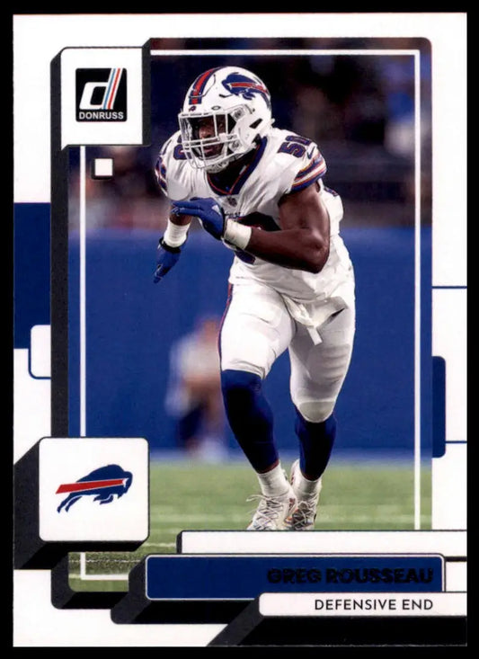 Greg Rousseau football card from 2022 Donruss Buffalo Bills collection