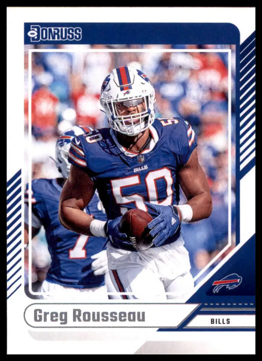 Greg Rousseau football card from 2024 Donruss Buffalo Bills product collection
