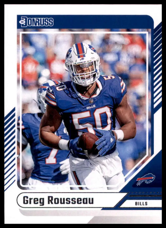 Greg Rousseau football card from 2024 Donruss Buffalo Bills collection