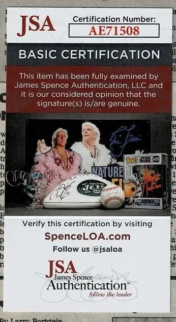 JSA authentication certificate for Greg Swindell autographed Texas Longhorns newspaper cut