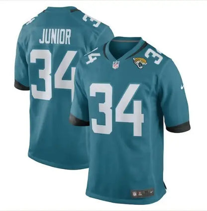 Teal Gregory Junior Jacksonville Jaguars Nike football jersey with number 34 Junior