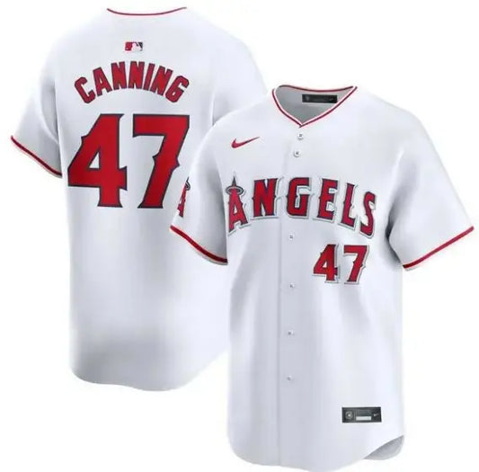 White Griffin Canning Los Angeles Angels Nike Home Limited Player Jersey image