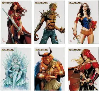 Fantasy character trading cards from Grimm Fairy Tales 5finity 2012 Ultra Limited Set