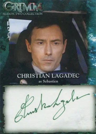 Autographed trading card of Christian Lagadec from Grimm Season 2 for collectors