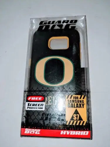 Black Guard Dog Hybrid Phone Case with Oregon Ducks O logo for Samsung Galaxy S7