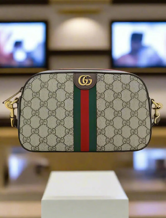 GUCCI brown SMALL OPHIDIA GG SHOULDER BAG ITALY