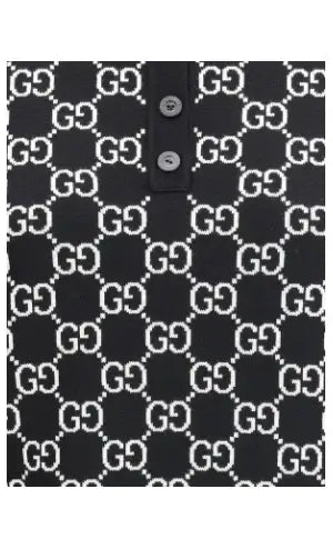 GUCCI GG WOOL JACQUARD POLO TOP ITALY - IT40|M - Polo Top