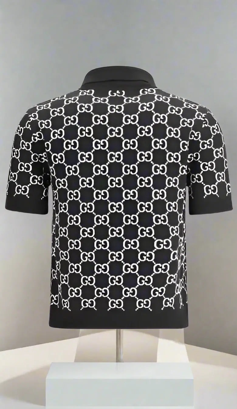 GUCCI GG WOOL JACQUARD POLO TOP ITALY - IT40|M - Polo Top